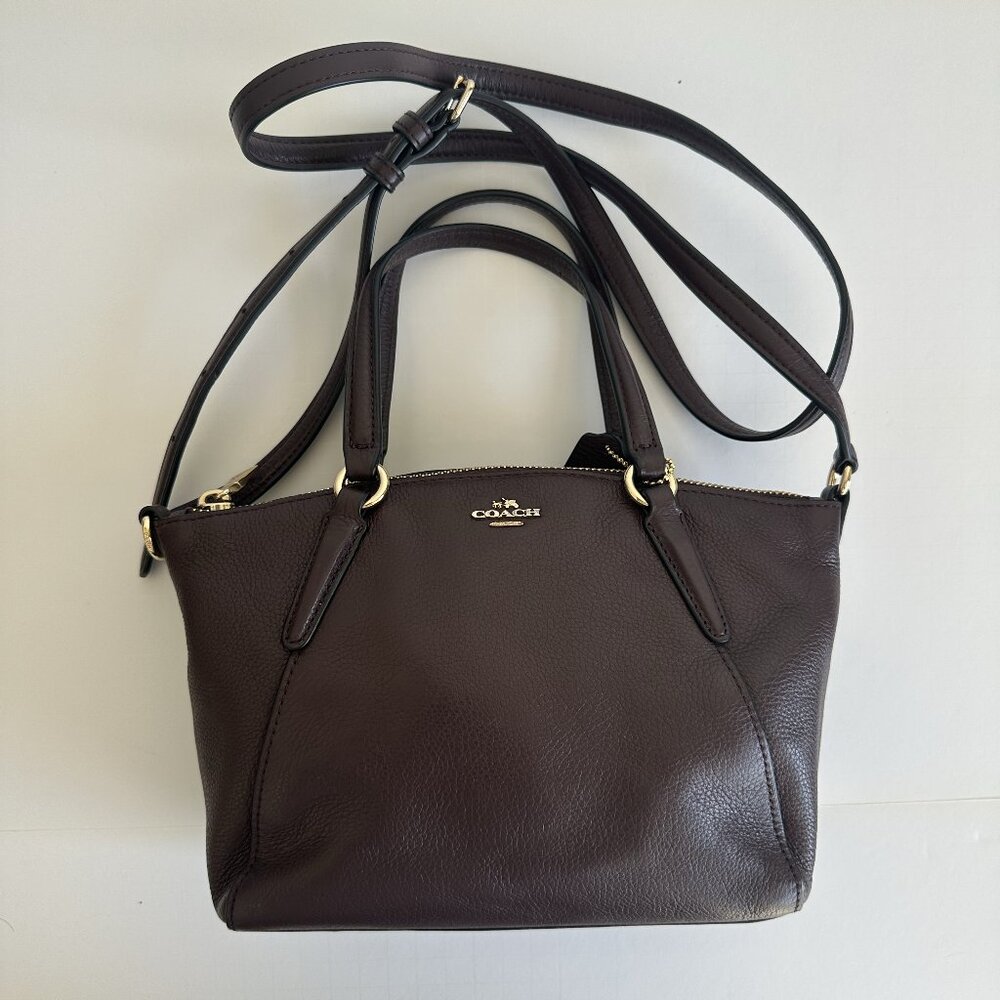 Coach Mini Kelsey Satchel Brown Leather